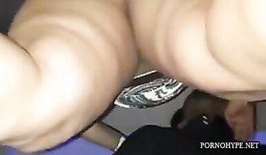 Публичная кончающая толстушка: жесткий секс на улице с горячим мужиком