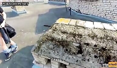 Русские любовники трахаются на крыше