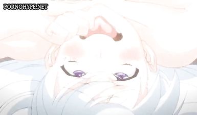 Тян с розовыми волосами трахается в японском порно-мультике